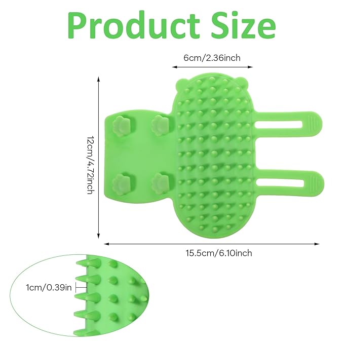 2PCS Cat Self Groomer Brush, Adjustable Cat Face Scratcher Silicone Cat Combs Cat Massager for Climbing Frames Table Legs Long and Short-Haired Kitten Cats(Green)
