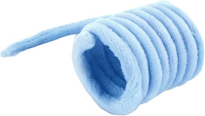 Plush Cat Spring Toys, Colorful Interactive Cat Toys Cat Entertaining Toys, Colorful & Durable Plastic Spring Coils Attract Cats Providing Interactive Playtime and stimulating Their Instincts(Blue)