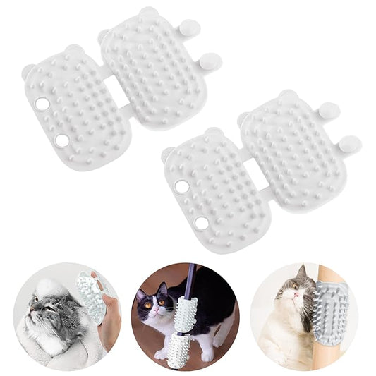 2Pcs Cat Self Grooming Brush, Pet Tickling Artifact for Cats Tickling Comb Pet Brush for Long Short Hair Cat Dog Tickling Tool, Reduce Shedding, Scratching and Itchiness, Silicone Cat Self Scratcher