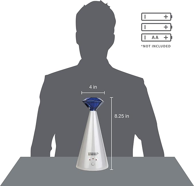 Friends Forever Interactive Laser Cat Toy - Automatic Rotating Laser Pointer for Cool Cats, Electronic Toys for Stimulating Exercise, Battery Powered Auto Lazer, 3 Speed Mode, Blue