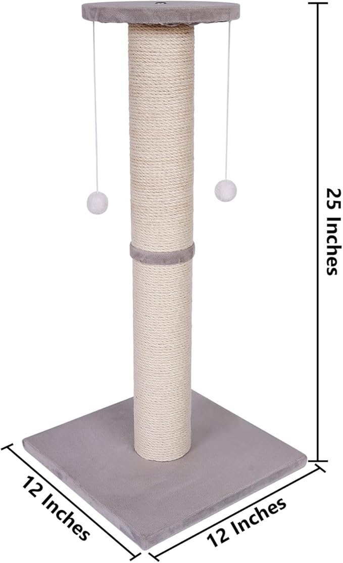 Cat Scratching Post-Scratching Post with Sisal Rope for Indoor Cats Large Cat Scratching Post sisal cat Scratcher Cute for Kitten Scratching Post(25 inch)