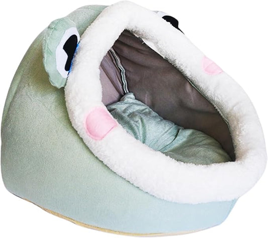 Johanna's Gateau Cat Bed Cave, Covered Cat Bed with Removable Washable Cushioned Pillow, Comfortable Warming Cat Beds for Indoor Cats