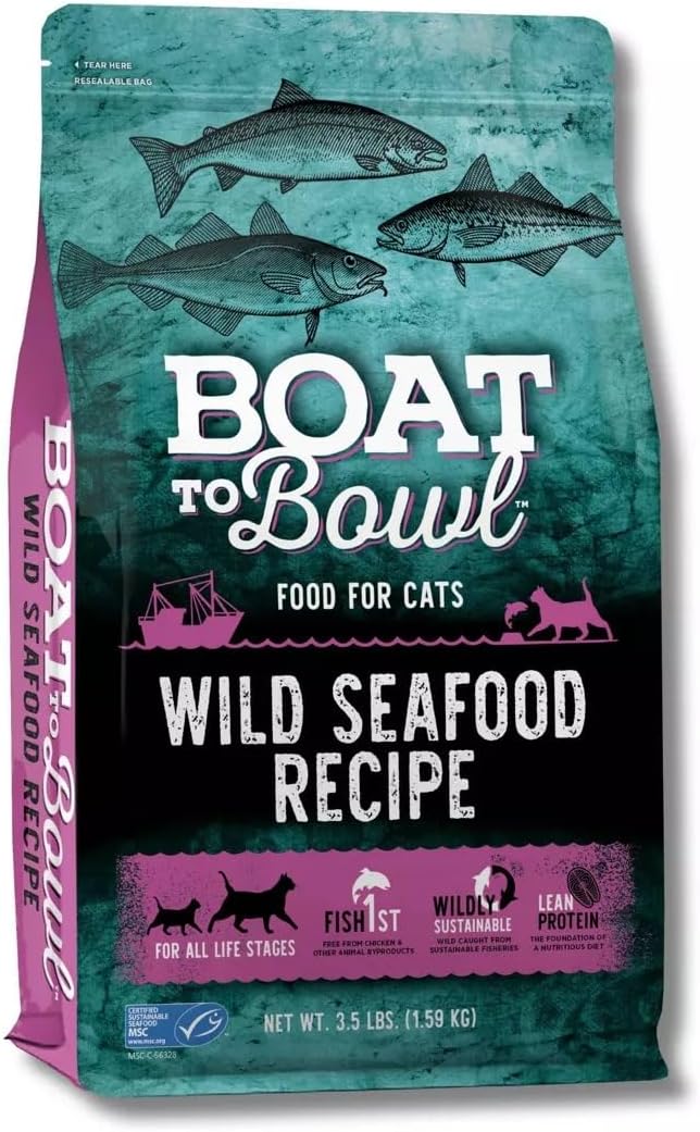 Wild Seafood Fish Recipe Adult Dry Cat Food | Made with MSC-Certified Sustainable Salmon | Rich Source of Omega-3s | 3.5 Lb Bag