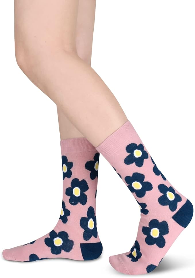 Benefeet Sox Womens Novelty Funny Crew Socks Girls Cute Animal Colorful Floral Patterned Silly Funky Casual Cotton Socks