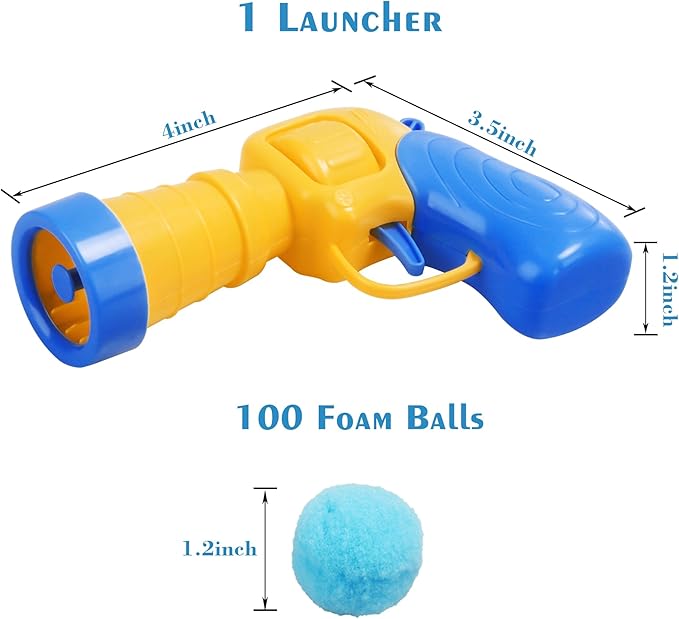 Mewlmart Cat Toys Interactive for Indoor Cats with Interactive Launchers Kitty Toys Cat Toys for Indoor Cats Self Play Cat Ball Toy Pom Pom Balls Puff Balls 100 Balls Cat Enrichment Toys