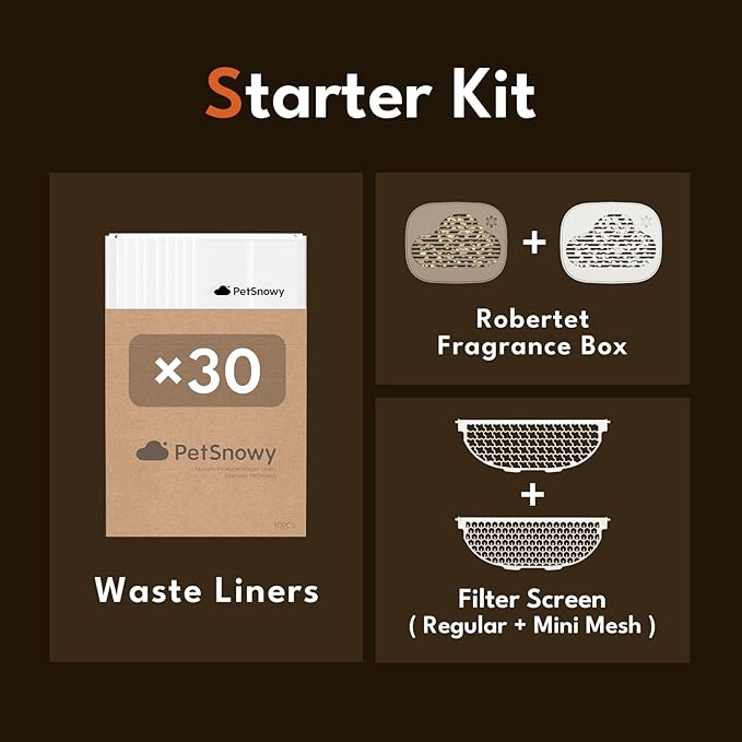 (2025 Premium Version with Mini Mesh) Snow+ Self Cleaning Automatic Litter Box with Zero Odor TiO2 System Automatic Cat Litter Box Self Cleaning for 3.3-20 lbs