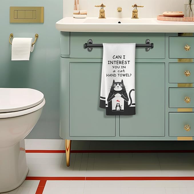 Cat Kitchen Towels,Cat Hand Towel,Cat towels,Cat Dish Towel,Funny Kitchen Towels,Black Cat Gifts,Cat Lady Gifts,Black Cat Decor,Cat kitchen Accessories,Cat Mom Gifts,Gifts for Cat Lovers for Women