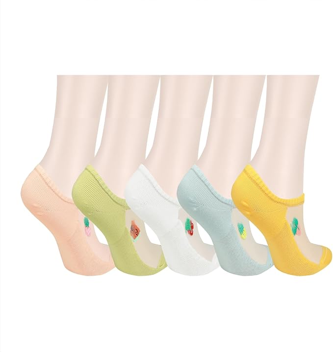 Benefeet Sox Sheer No Show Socks Women Girls Cute Thin Mesh Low Cut Liner Socks for Loafers Boat Shoes