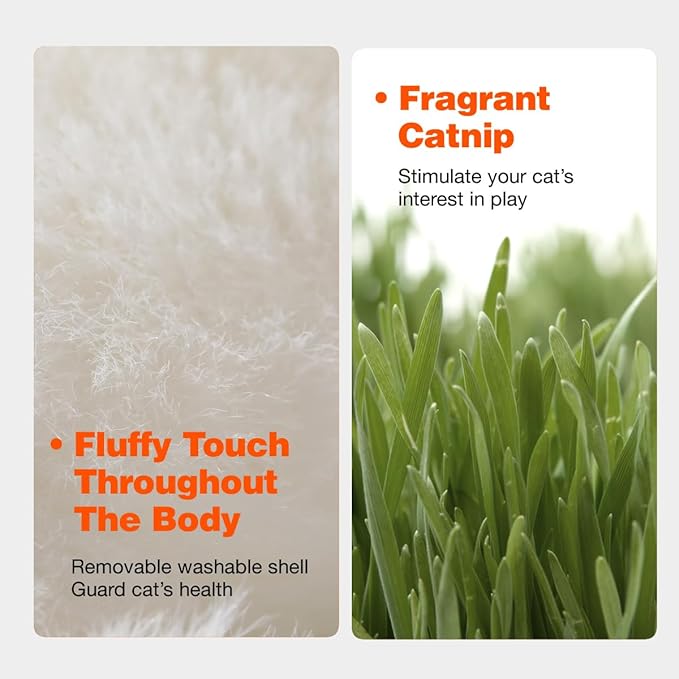 Interactive Cat Toy Rechargeable Automatic Chirping Penguin Flying Bird Cat Toy Infused with Catnip in The Wings, Auto Beating Wings Cat Toys for Indoor Cats to Play Alone, Never Boredom