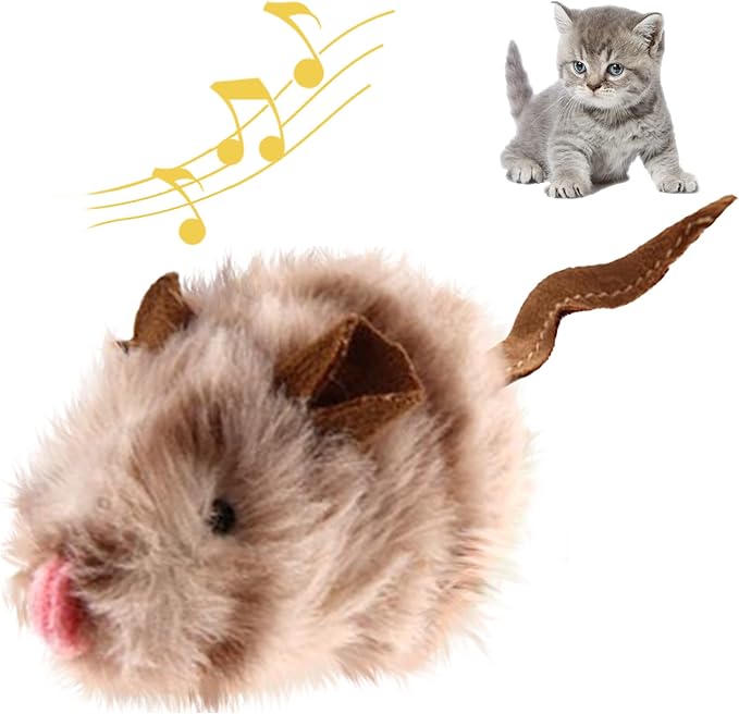 Gigwi Chirpy Cat Mouse Toy Squeak- Cat Toys Interactive Squeaking Mouse Cat Toy Melody Chaser Play and Squeak Kitten Toy, Mouse Sound Cat Toy for Boredom