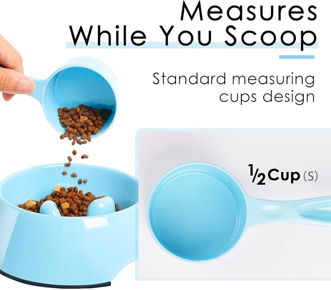 Super Design1 Cup Dog Food Scoop for Container Melamine Measuring Scoop for Dogs Cats Birds and Rabbits Pet Food Feeding Scoop Dishwasher Safe - Baby Blue