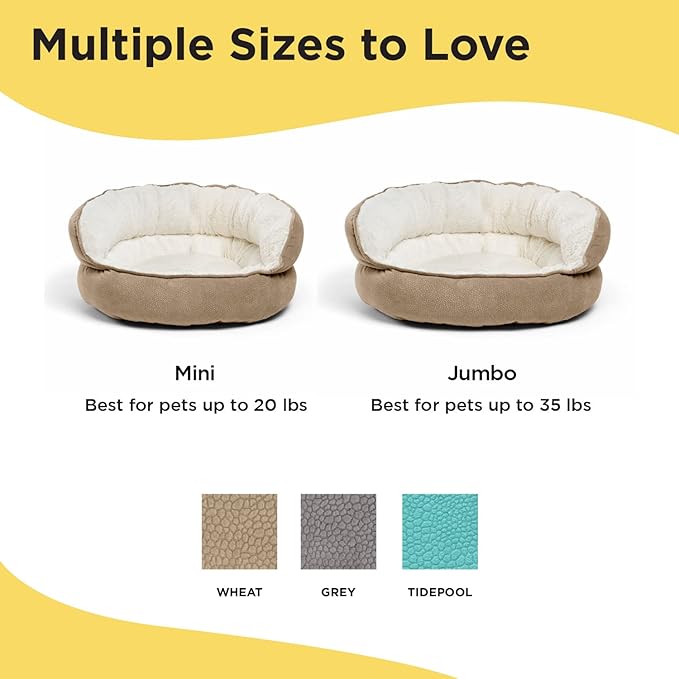 Best Friends by Sheri Pet Throne Wheat Jumbo Round Orthopedic Cat and Dog