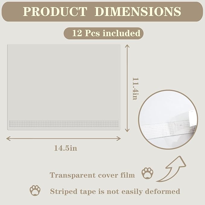 12Pcs Cat Litter Box Pee Shields Litter Box Shields Litter Box Splash Guard for Open Top Litter Box Litter Box Privacy Screen Transparent Easy Clean -Litter Box Not Included