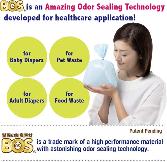 BOS Amazing Odor Sealing Cat Waste Bags - Durable and Unscented [Size: S, Color: light blue] (90 count, Pack of 2) (180 Bags)★May be too small to get a litter scoop inside!