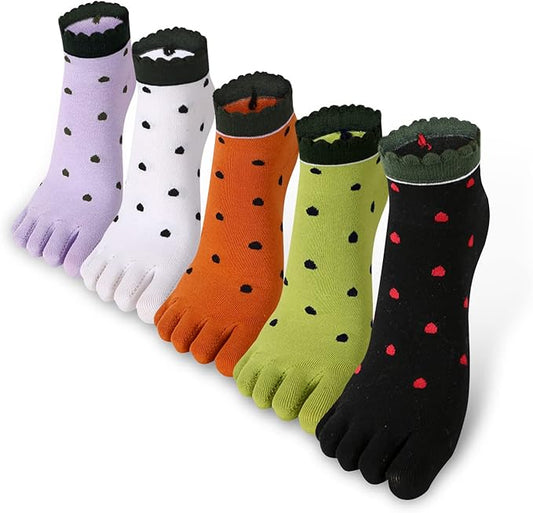 Benefeet Sox Funny Toe Socks Women Five Finger Socks Girls Cute Toe Seperated Cotton Socks Running Athletic Christmas Gifts