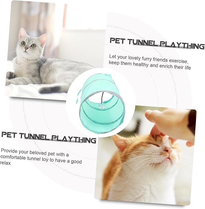 Interactive Cat Tunnel Toy Indoor Cats Kittens Foldable Pet Play Tunnel Home Use Toys Active Play Exercise