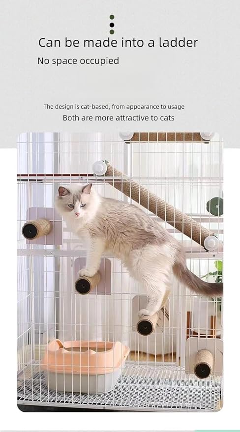 Cat cage cat Climbing Column cat Stairs cat Grab Board Jute cat Grab Column Multi-Layer cat Climbing Frame Climbing cat Toys, yellow