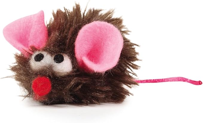 Polyester/Felt Snuggle Mice Cat Toys Canister, 48-Pack