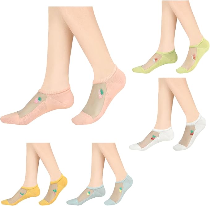 Benefeet Sox Sheer No Show Socks Women Girls Cute Thin Mesh Low Cut Liner Socks for Loafers Boat Shoes