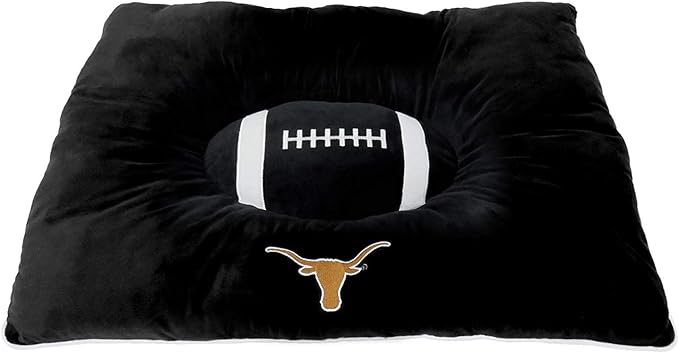 Pets First NCAA PET BED- Texas Longhorns Soft & Cozy Plush Pillow Bed. - Sports Dog Bed. Cuddle, Warm Collegiate Mattress Bed for Cats & Dogs