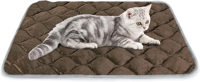 ULIGOTA Self Warming Cat Bed Self Heating Cat Mat Thermal Pet Bed Mat Self-Warming Dog Crate Pad