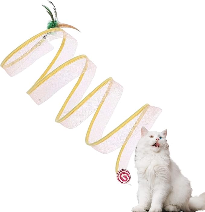 Cat Tunnel,Cat Toys,Cat Tunnels for Indoor Cats Large,Cat Tunnel Bed for Kittens,Cat Donut Tunnel,Interactive Cat Toys for Indoor Cats,Decompression Interactive Cat Springs Toys