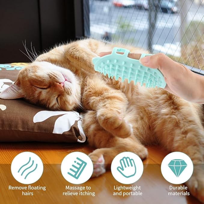 2 pcs Silicone Rubbing Corner Brush, Pet Itch Tool Back Scratcher for Dogs and Cats (White, Green, Size: 6.5x4.13inch)