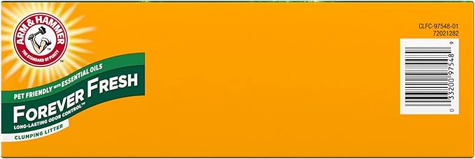 Arm & Hammer Forever Fresh Clumping Cat Litter Cedarwood, MultiCat 18lb, Pet Friendly with Essential Oils, (Pack of 1)