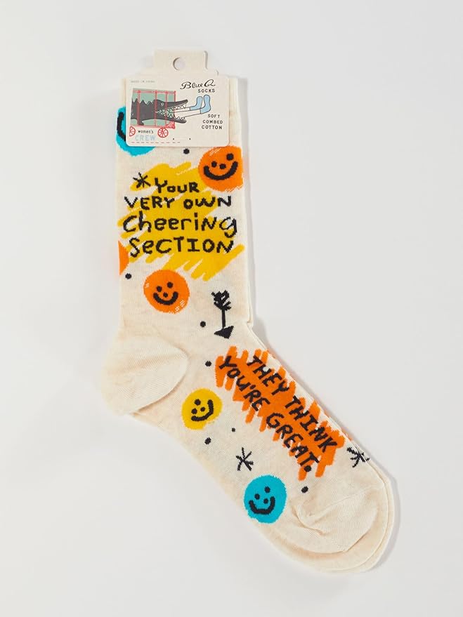 Blue Q Women's Funny Novelty Crazy Crew Socks with Sayings