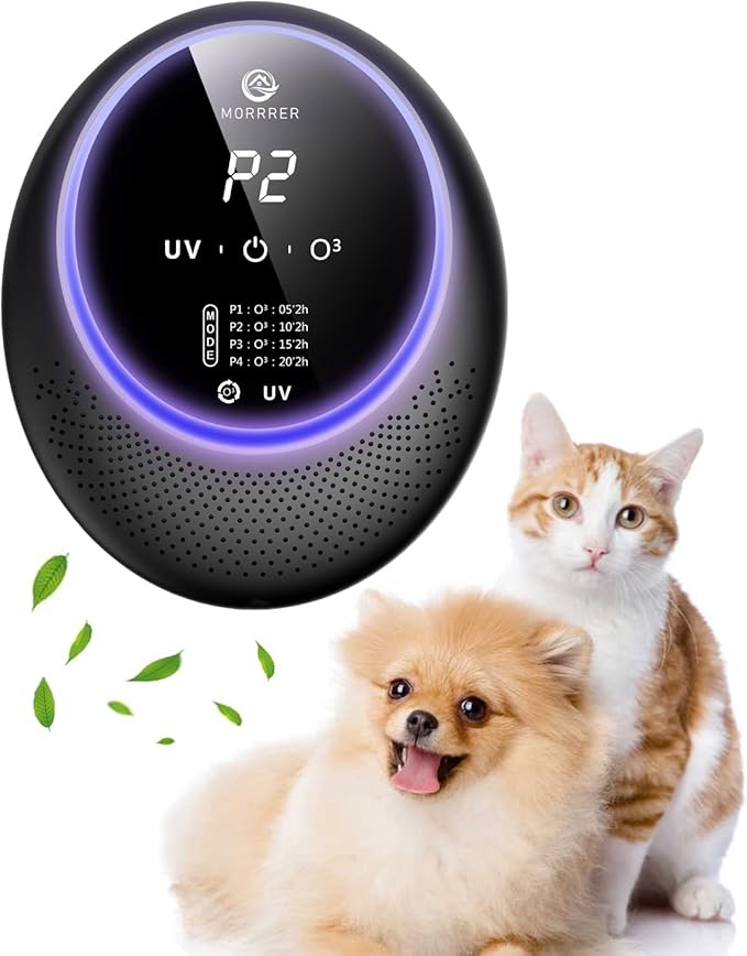 Advanced Cat Deodorizer for Litter Box, 99% Pets Odor Eliminator with 10000mAh Battery, Portable & Rechargeable Purifiers Deodorizer for Pets Litter Box Room Wardrobe Shoe Cabinet Toilet