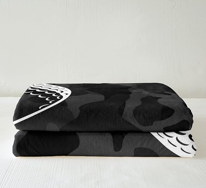 Golf Print Sherpa Camo Blanket - Kids Boys Teens Camouflage Throw Blanket, Golf Balls Gaming Plush Throw for Chair, Sports Themed Fleece Blanket