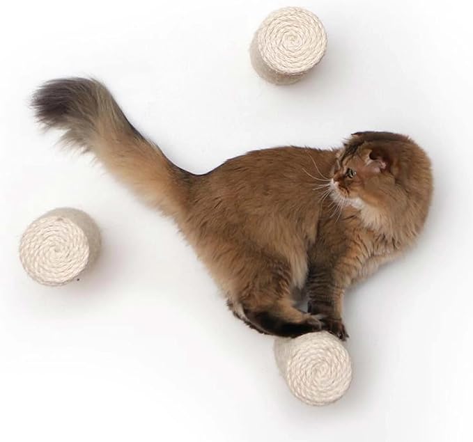 Catastrophic Creations Floating Cat Scratching Post, Hand-Crafted Sisal Cat Scratcher Post, Wall Cat Shelves & Scratching Posts for Indoor Cats, Durable & Modern Cat Furniture (3 Pc)