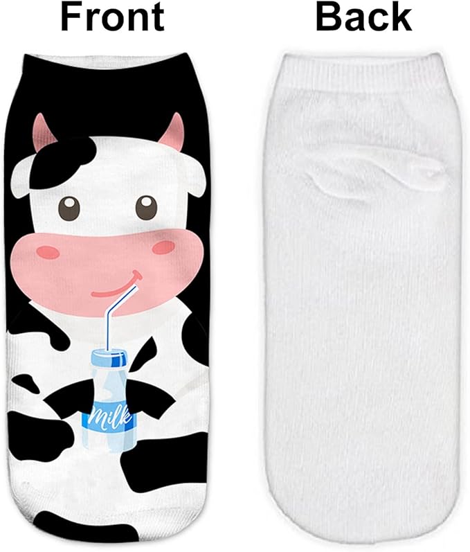 Benefeet Sox Funny Ankle Socks Cute Novelty No Show Animal Fruit Flower Cartoon Colorful Graphic Low Cut Socks for Women Girl