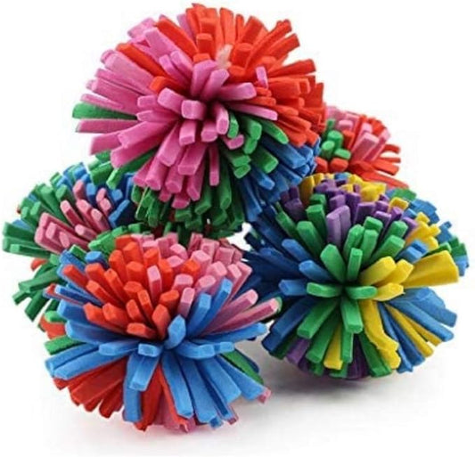 Stock Show 10PCS 1.6" Funny Colorful EVA Flower Ball Foam Cat Toy Ball Cat Kitten Catch/Chase/Play Ball, Random Color