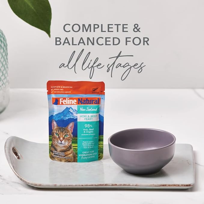 Feline Natural - Grain-Free Pouch Cat Food - Variety Pack