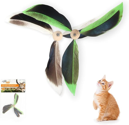 ALL FOR PAWS Cat Wand Toy Replacement Cat Feather Toys for Indoor Cats, 2 Packs