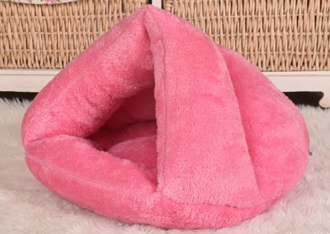 Pet Tent Cave Bed for Small Medium Puppies Kitty Dogs Cats Pets Sleeping Bag Thick Fleece Warm Soft Dog Bed Cuddler Burrow House Hole Igloo Nest Cozy Bed for Cat Puppy