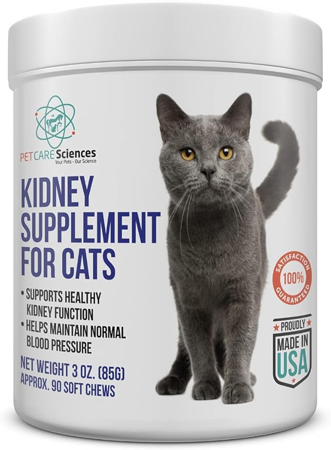 Approx 90 Servings Cat Kidney Support Chews - Feline Kidney Restore - Renal Cat Treats - Cats Kidney Support Supplement - Urinary Tract Irritations Control for Cat - Made in The USA