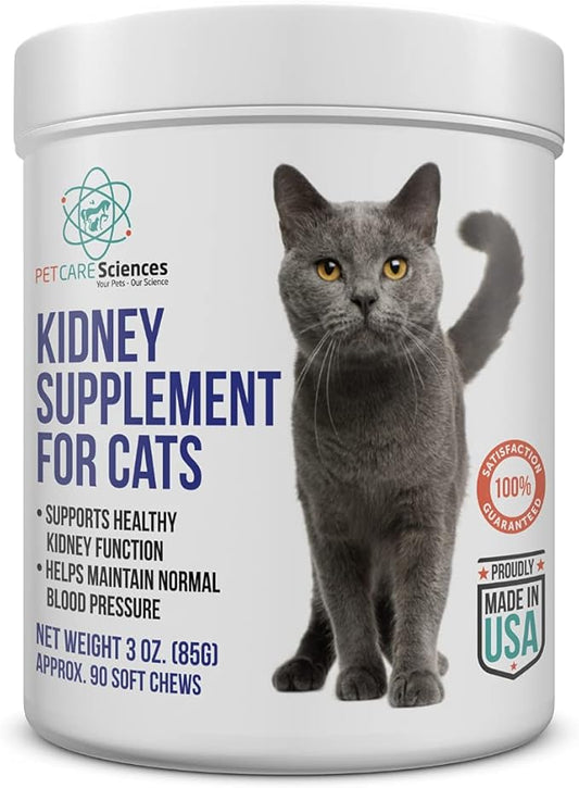 Approx 90 Servings Cat Kidney Support Chews - Feline Kidney Restore - Renal Cat Treats - Cats Kidney Support Supplement - Urinary Tract Irritations Control for Cat - Made in The USA