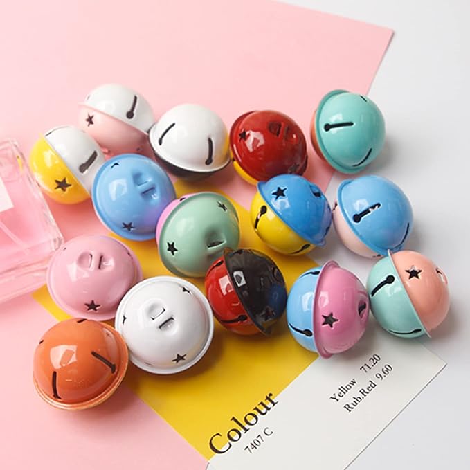 Cat Toy Balls with Bell Jingle Mental Balls for Cats Kittens Interactive Cat Toys 12 PCS Assorted Color