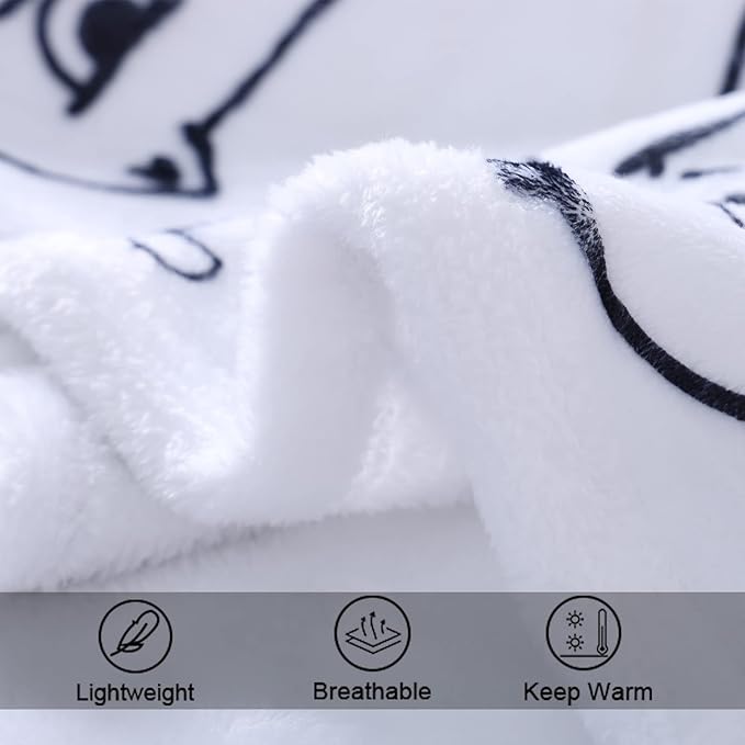 Cute Cat Blanket, Soft Kids Throw Blanket Blanket for Cat Lovers Gifts for Girls Women Cats Throw Blanket Flannel Fleece Blankets for Couch Bed Sofa (cat 2, 48" X 60")