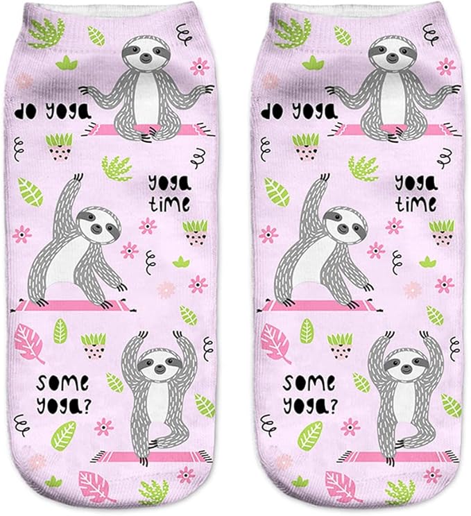 Benefeet Sox Funny Ankle Socks Cute Novelty No Show Animal Fruit Flower Cartoon Colorful Graphic Low Cut Socks for Women Girl