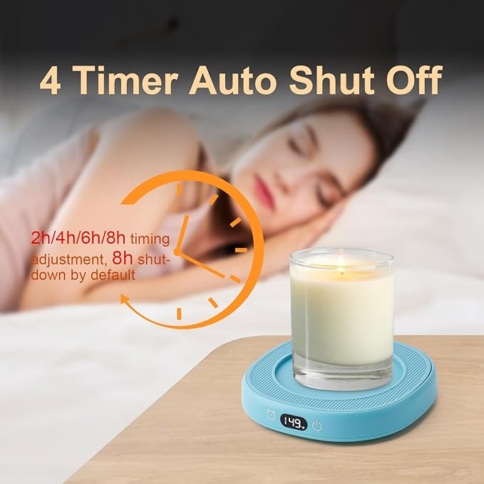 Bsigo Coffee Mug Warmer & Best CAT MOM Ever Mug Set, Tea Cup Warmer for Desk Candle Melter Wamer Beverage Coffee Warmer with 3 Temp Settings, 8H Auto Shut Off, Mom Mother Birthday Womens Mothers Day