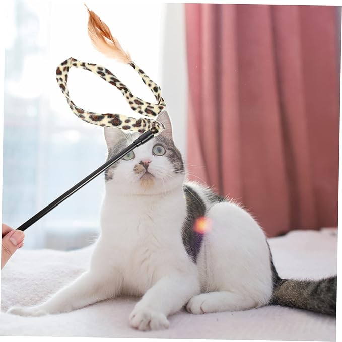 balacoo 15 Pcs Cat Teaser Wand : Portable Cat Teaser Toy Cat Chasing Toy Kitten Puzzle Kitten Wand Tease Stick Handheld for Indoor Cats, Engaging Play for Bored Cats