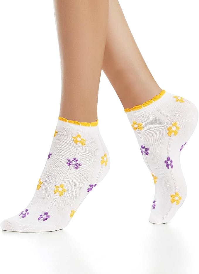 Benefeet Sox Cute Ankle Socks for Women Girls Novelty Patterned Low Cut Cotton Casual Socks Fun Colorful Summer Short Socks