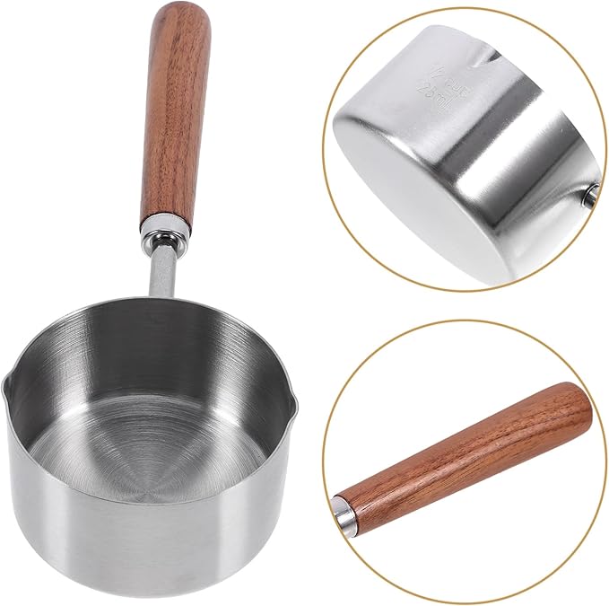 Milisten Dog-Cat Food-Scoop: 1-Cup capacity Measuring Cup with Wooden Handle, Pet Food Scoop for Dog, Cat, Ferret and Rabbit Pet Food