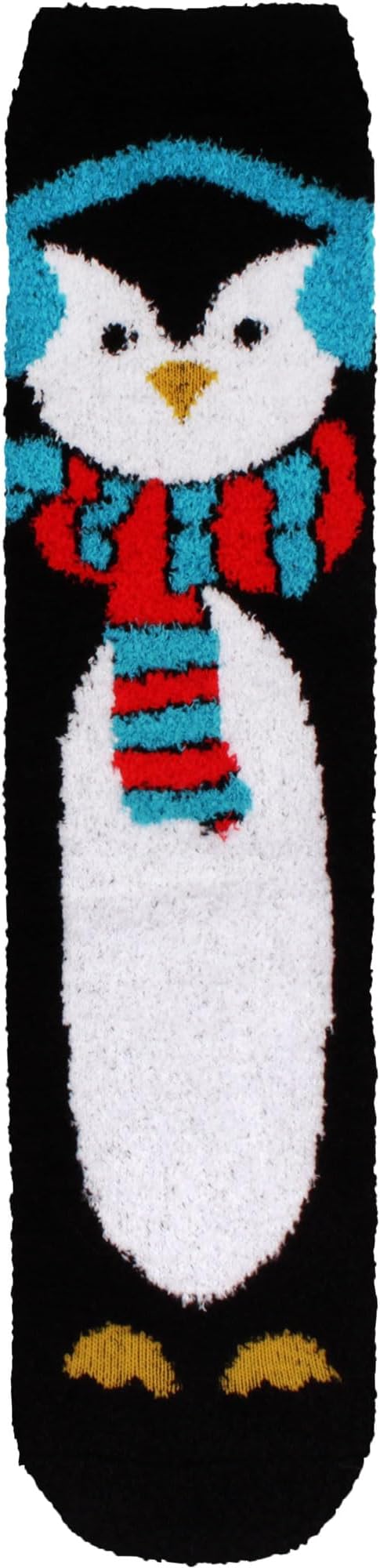 BambooMN Women's Super Soft Cute Fuzzy Cozy Warm Animal Face Indoor Outdoor Cabin Crew Home Socks