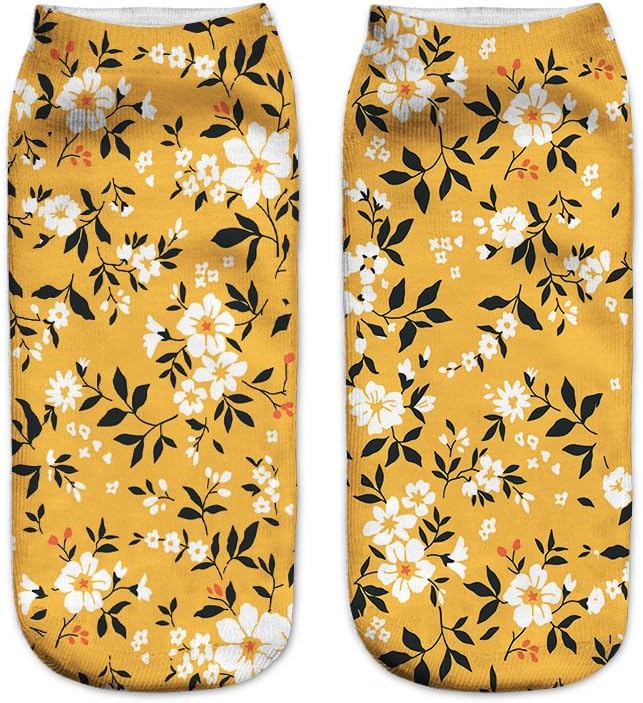 Benefeet Sox Funny Ankle Socks Cute Novelty No Show Animal Fruit Flower Cartoon Colorful Graphic Low Cut Socks for Women Girl