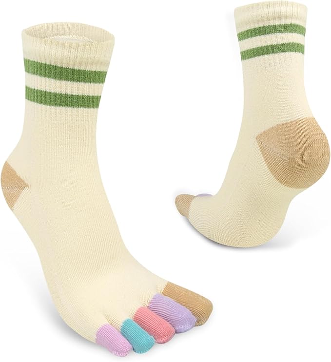 Benefeet Sox Funny Toe Socks Women Five Finger Socks Girls Cute Toe Seperated Cotton Socks Running Athletic Christmas Gifts
