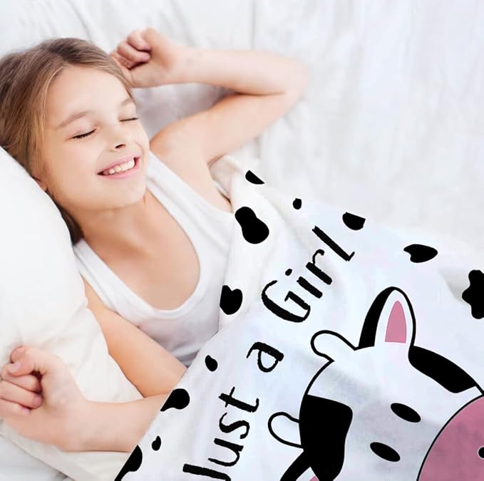 Cow Blanket Gifts for Women Cow Gifts for Cow Lovers Soft Flannel Cow Throw Blanket for Kids Adults 60""x50""